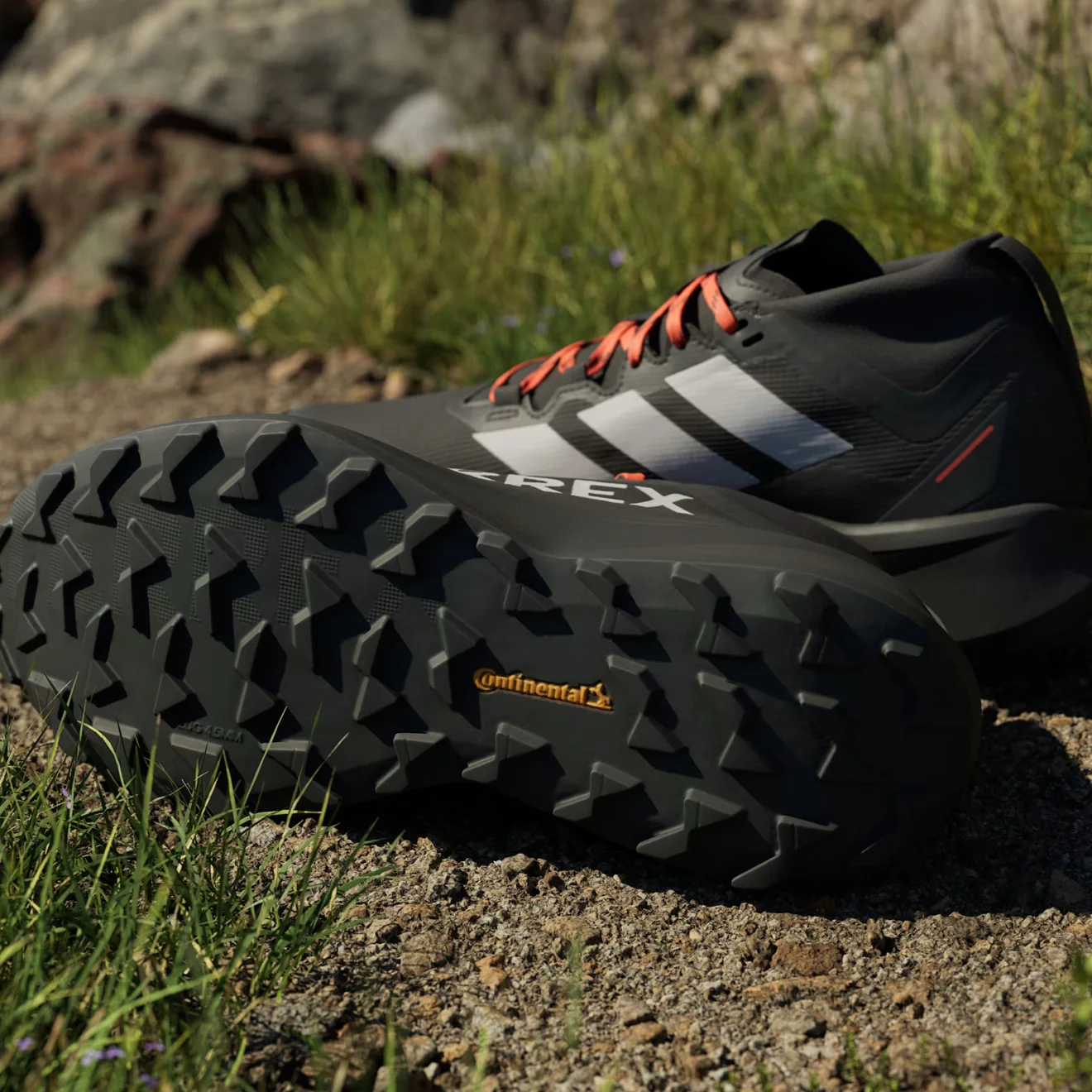Adidas Terrex Agravic GTX Trail Running Shoe Core Black / Grey / Semi Impact Orange - Image 5