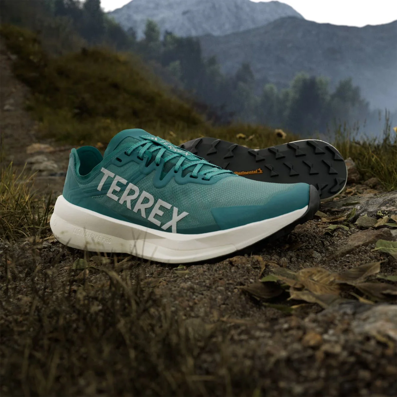 Adidas Terrex Agravic Speed Running Shoe Pure Teal / Grey One / Core Black - Image 2