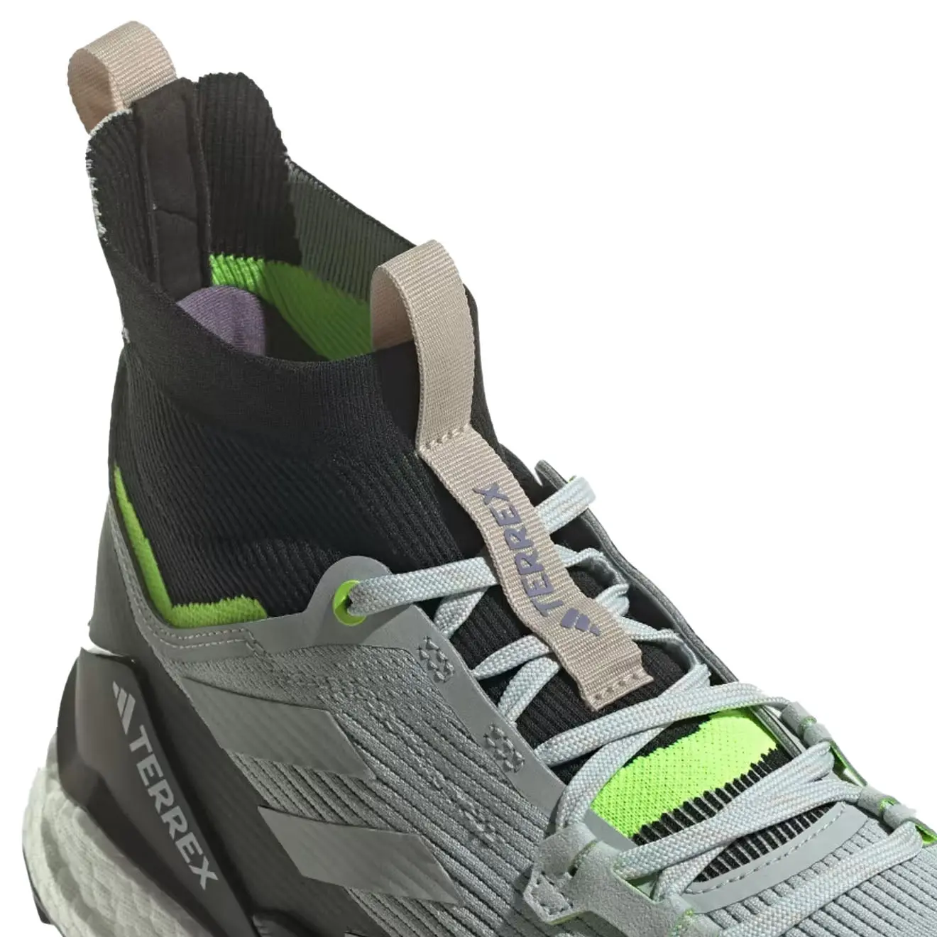 Adidas Terrex Free Hiker 2.0 Hiking Shoes Wonder Silver / Wonder Silver / Lucid Lemon - Image 2