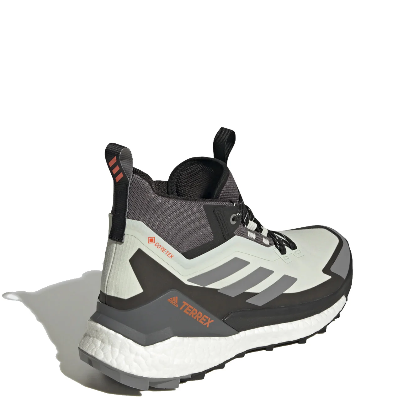 Adidas Terrex Free Hiker 2 Gore-Tex Hiking Shoes Linen Green / Grey Three / Impact Orange - Image 3