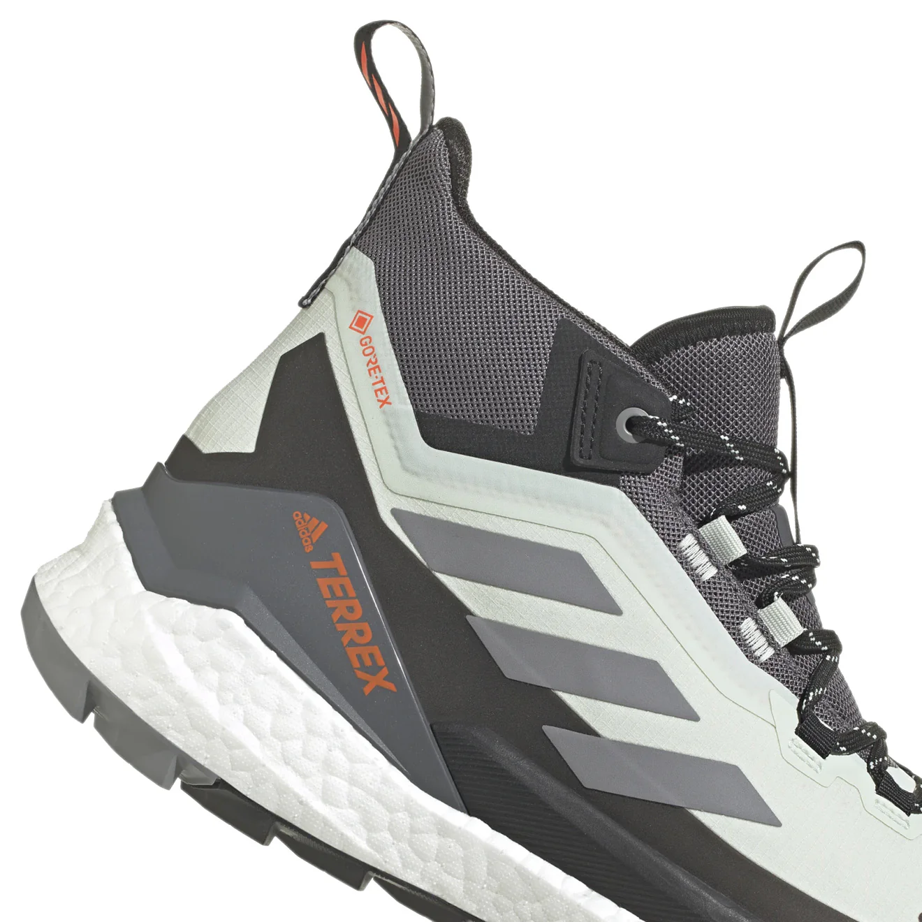 Adidas Terrex Free Hiker 2 Gore-Tex Hiking Shoes Linen Green / Grey Three / Impact Orange - Image 7
