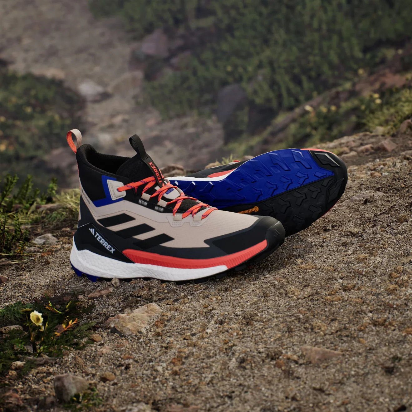Adidas Terrex Free Hiker 2 Wonder Beige / Core Black / Semi Impact Orange - Image 7