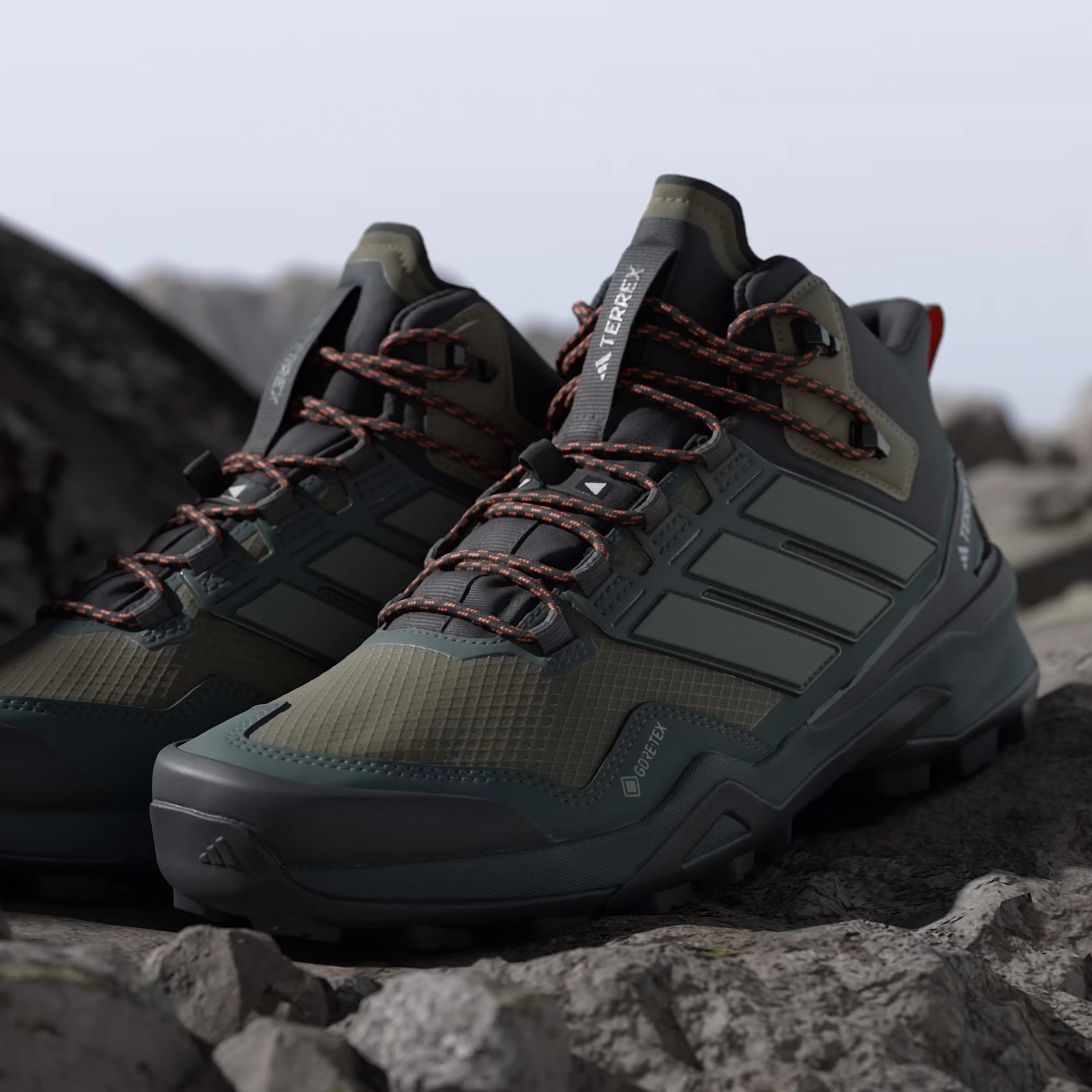 Adidas Terrex Hiking Boots Skychaser Mid Olive Strata / Silver Green / Core Black - Image 3