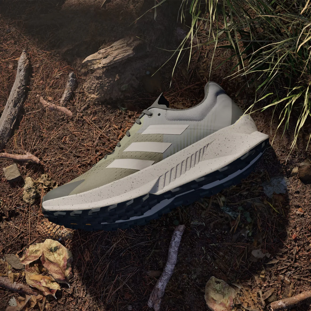 Adidas Terrex Soulstride Flow Trail Running Shoe Olive Strata / Wonder Beige / Charcoal - Image 6