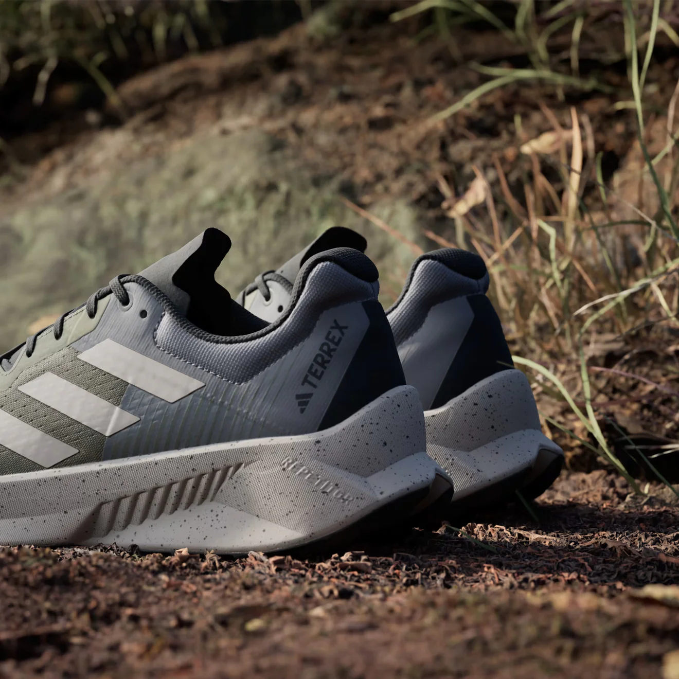 Adidas Terrex Soulstride Flow Trail Running Shoe Olive Strata / Wonder Beige / Charcoal - Image 8