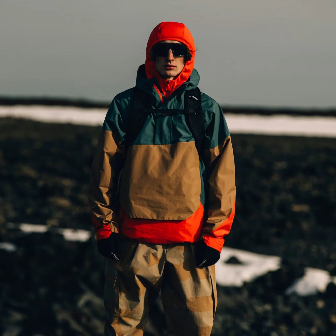 Adidas Terrex Xploric 2.5L Climaproof Anorak Preloved Teal / Cardboard / Semi Impact Orange - Image 5