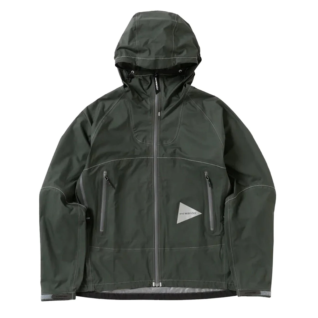 And Wander 3L UL Rain Jacket Green