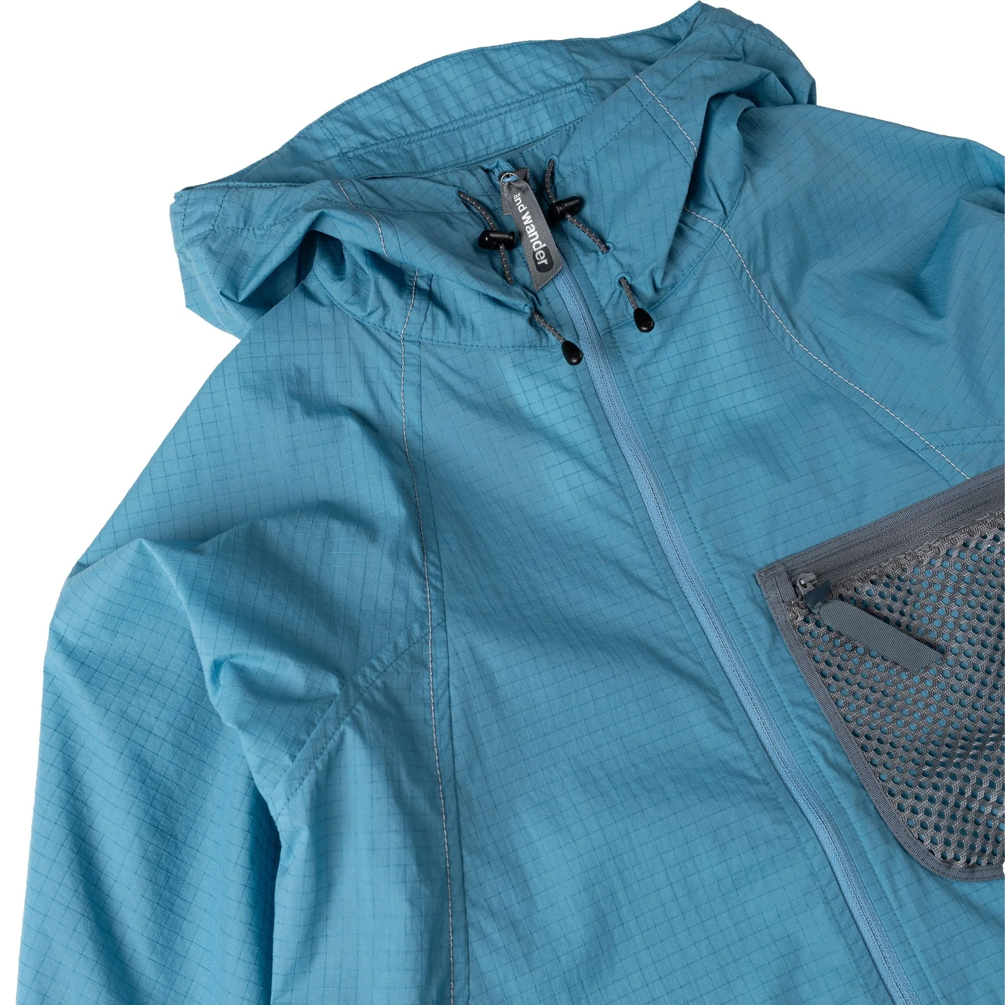 And Wander Breath Rip Hoodie Light Blue - Image 3
