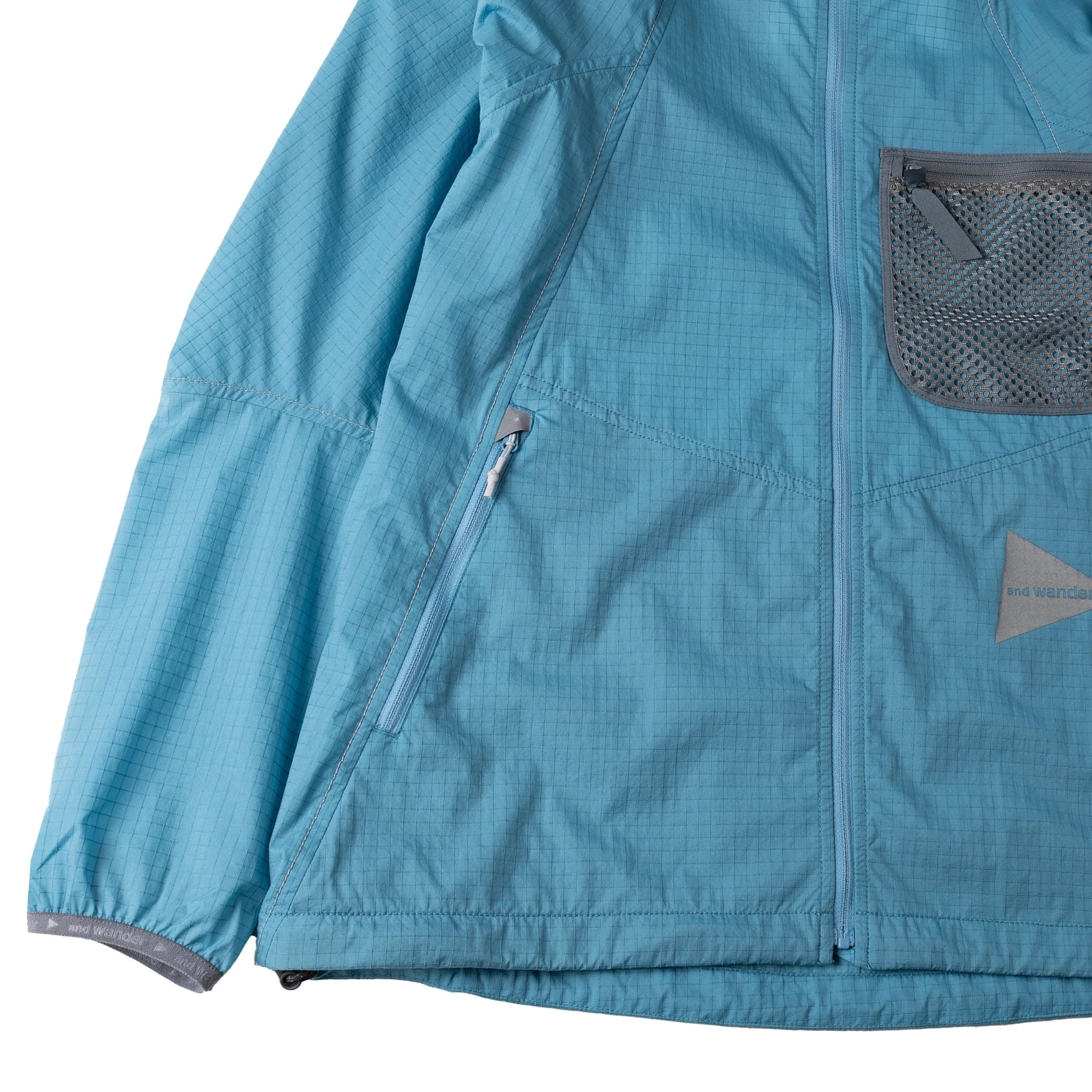 And Wander Breath Rip Hoodie Light Blue - Image 4