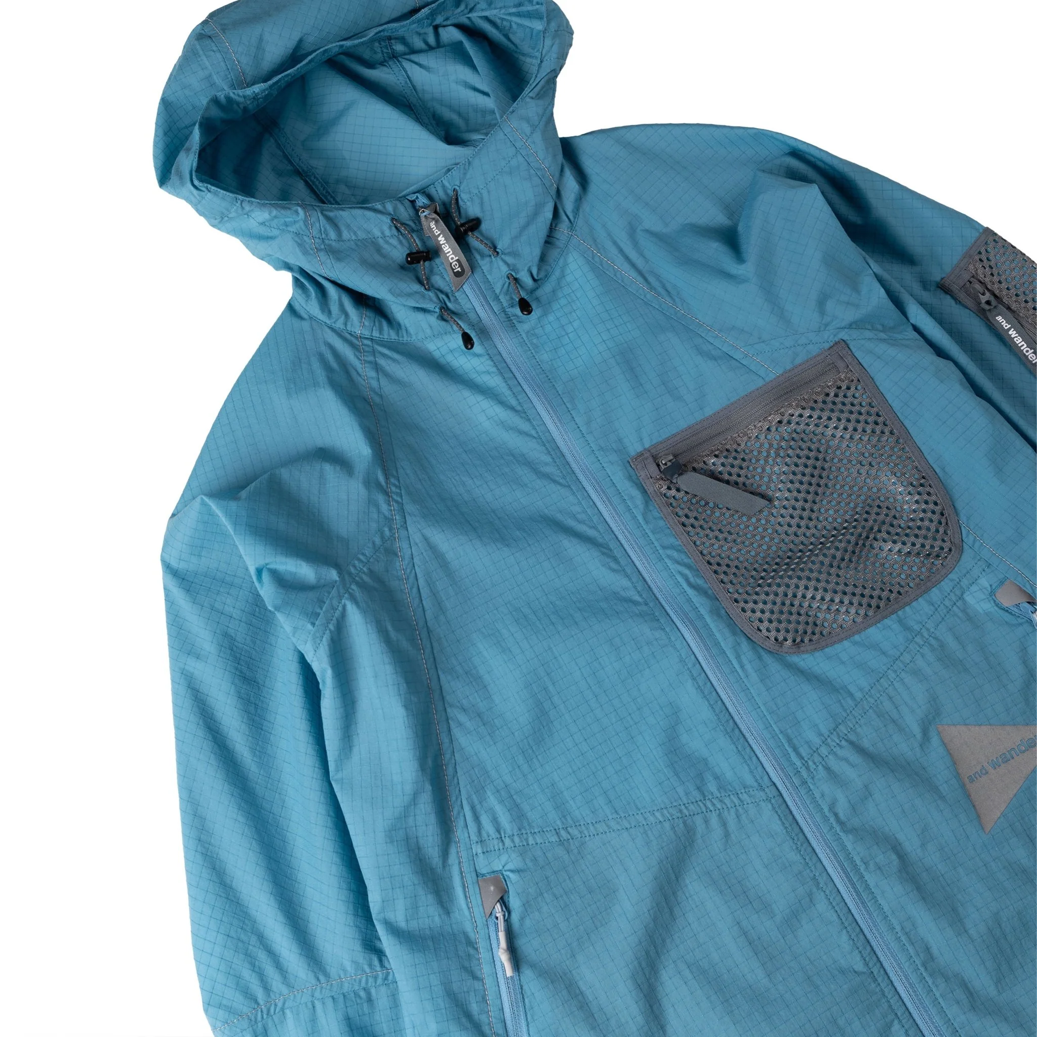 And Wander Breath Rip Hoodie Light Blue - Image 5
