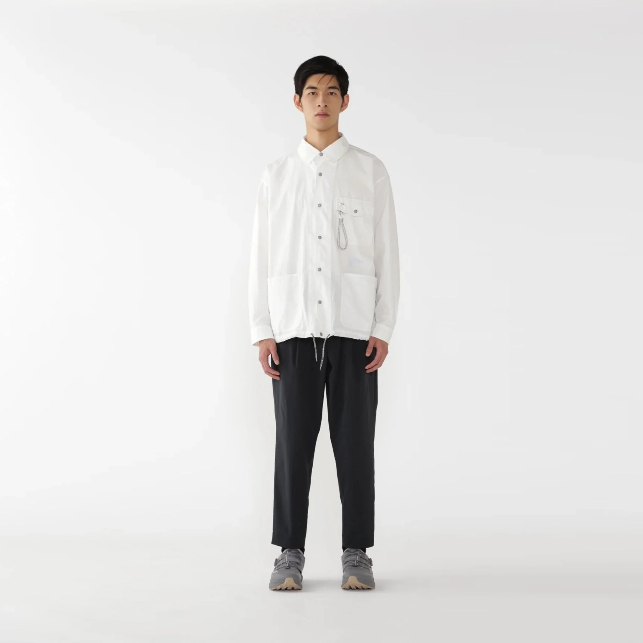 And Wander Cordura Cotton Rip Shirt Jacket White - Image 3