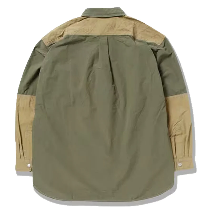 And Wander Cordura Rip Mix Shirt Khaki - Image 2