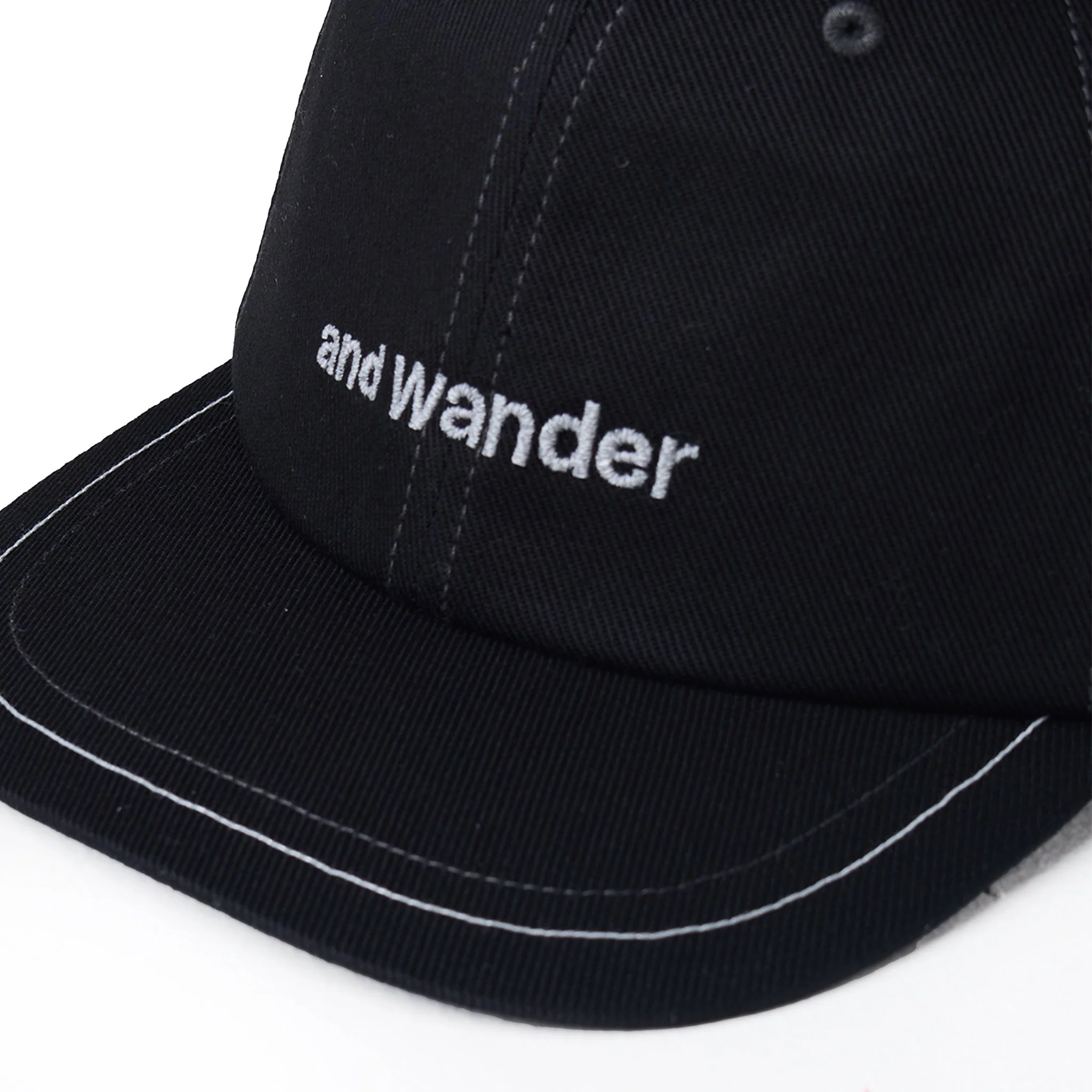 And Wander Cotton Twill Cap Black - Image 2