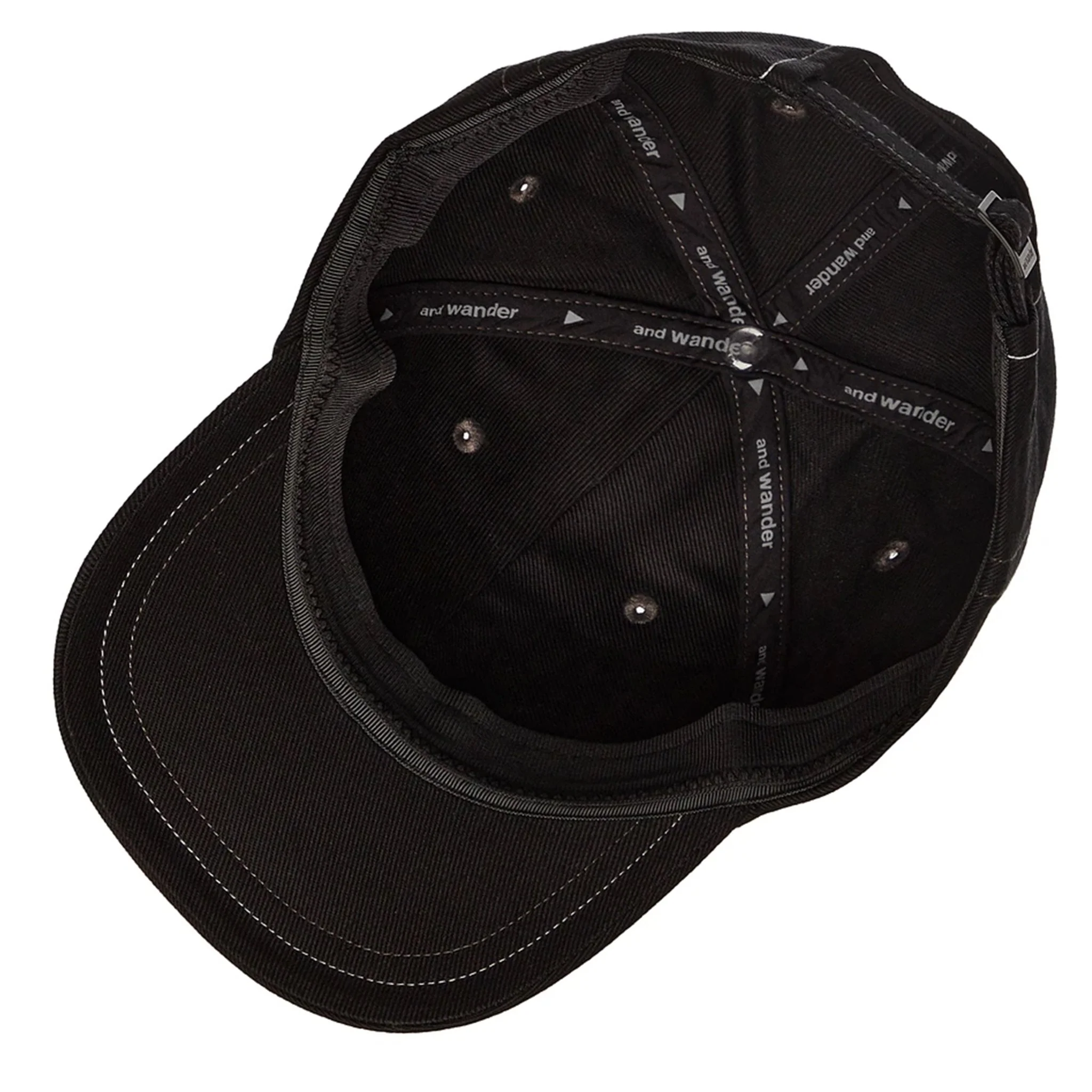And Wander Cotton Twill Cap Black - Image 4