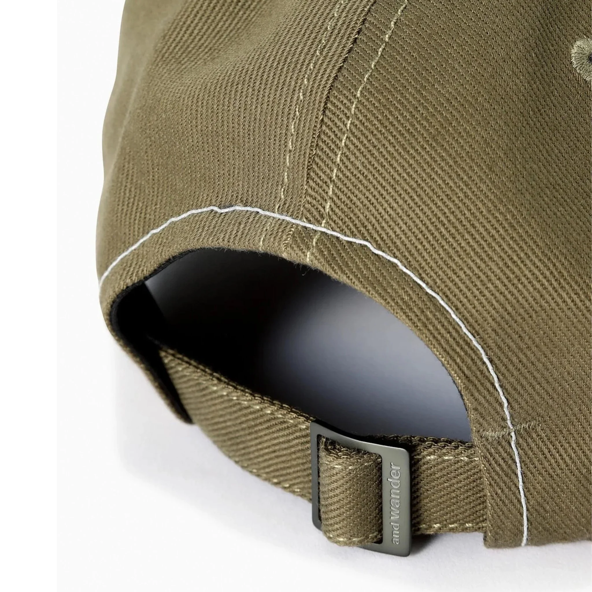 And Wander Cotton Twill Cap Khaki - Image 4