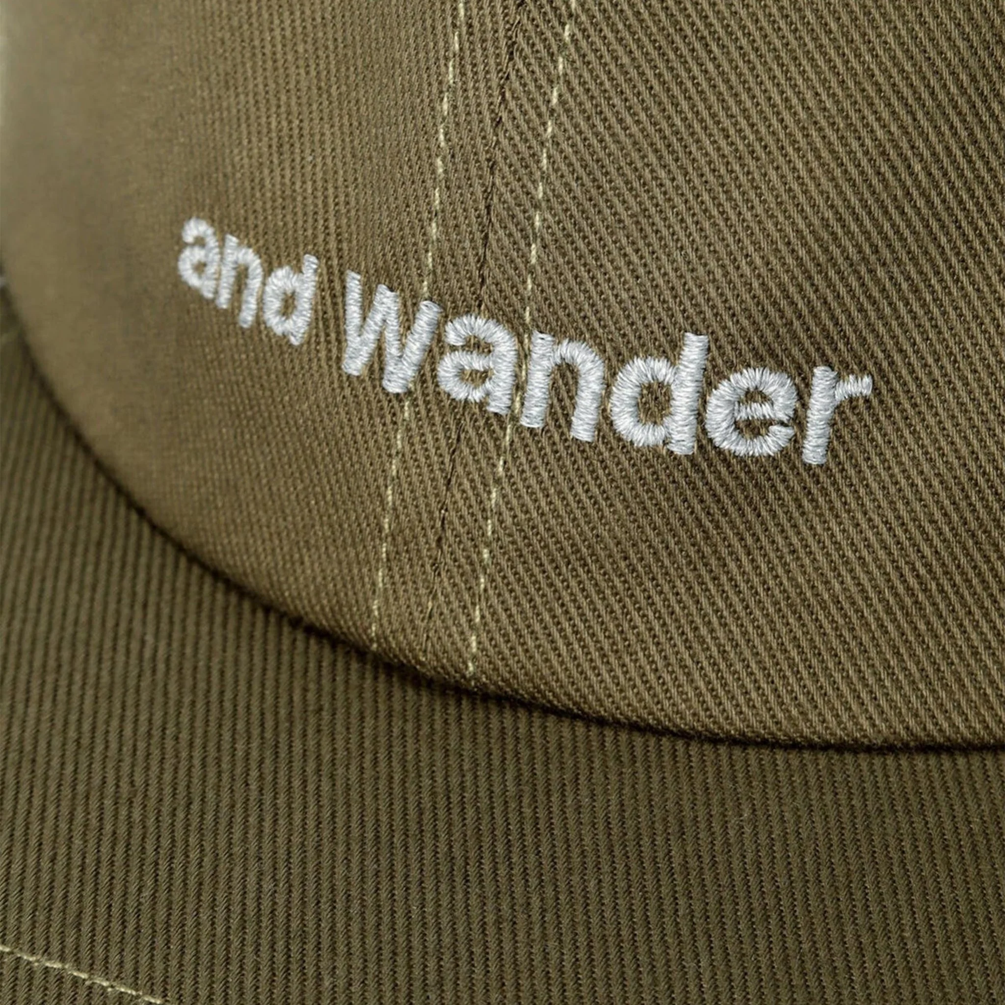 And Wander Cotton Twill Cap Khaki - Image 6