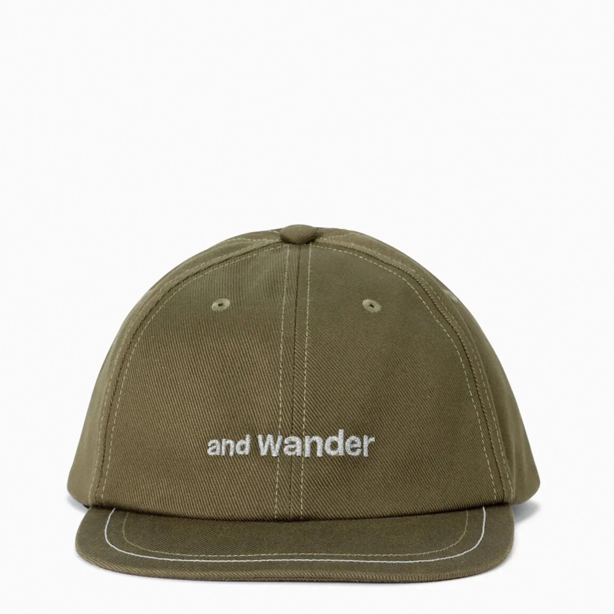 And Wander Cotton Twill Cap Khaki - Image 7