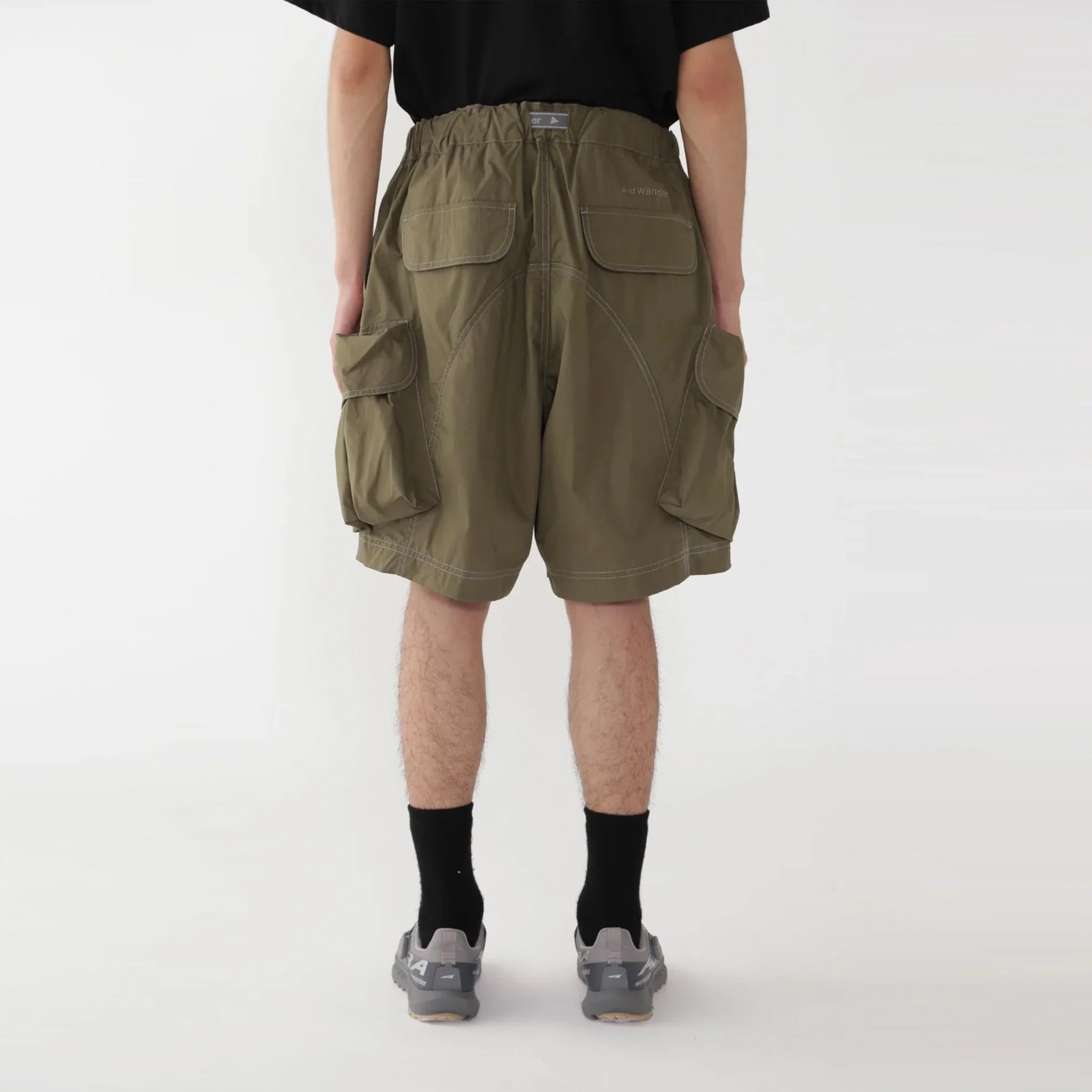 And Wander Multi Pocket Short Pants Khaki - Image 5