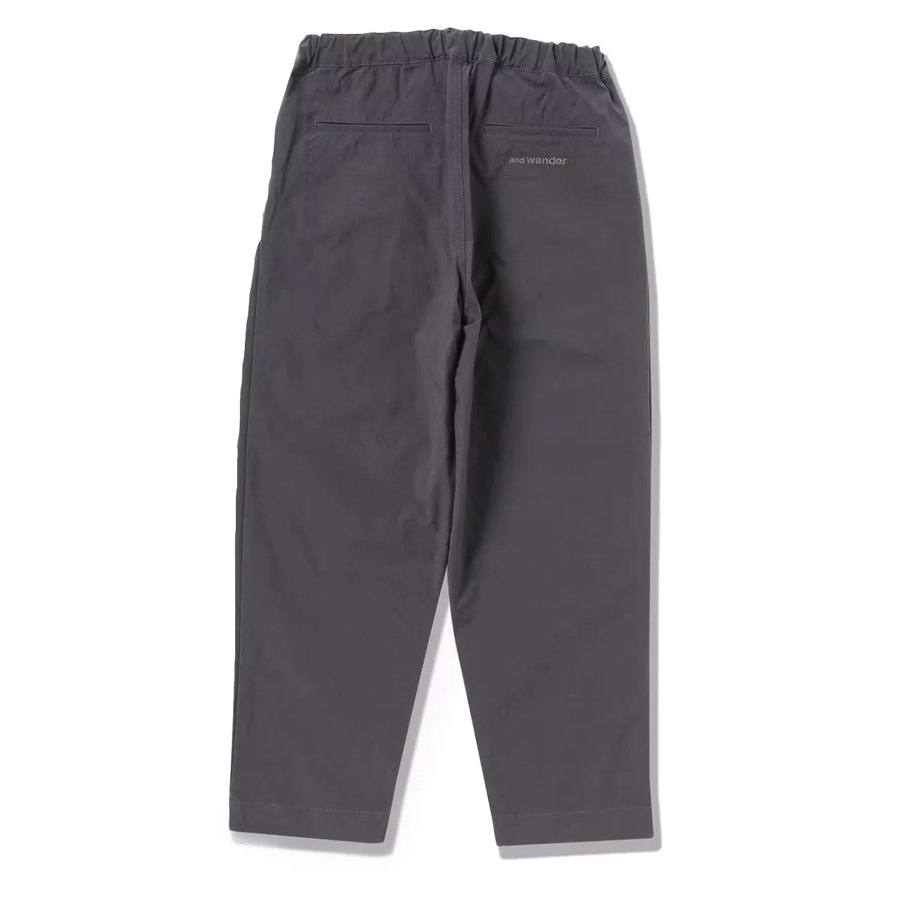 And Wander Nylon Chino Tuck Tapered Pants Charcoal - Image 2