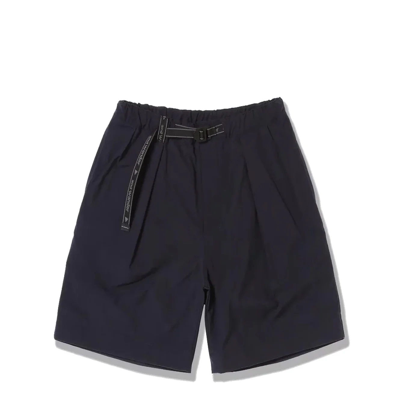 And Wander Nylon Chino Tuck Tapered Short Pants Navy