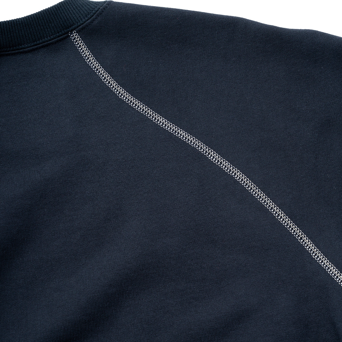 And Wander x Maison Kitsune Cotton Sweatshirt Navy - Image 4