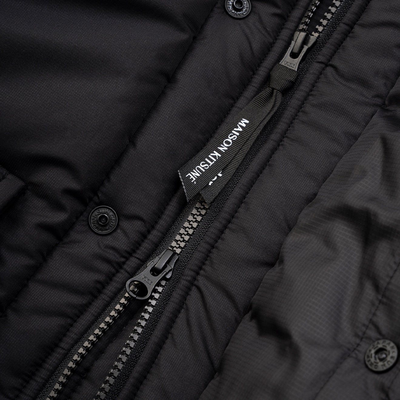 And Wander x Maison Kitsune Insulation Jacket Black - Image 17