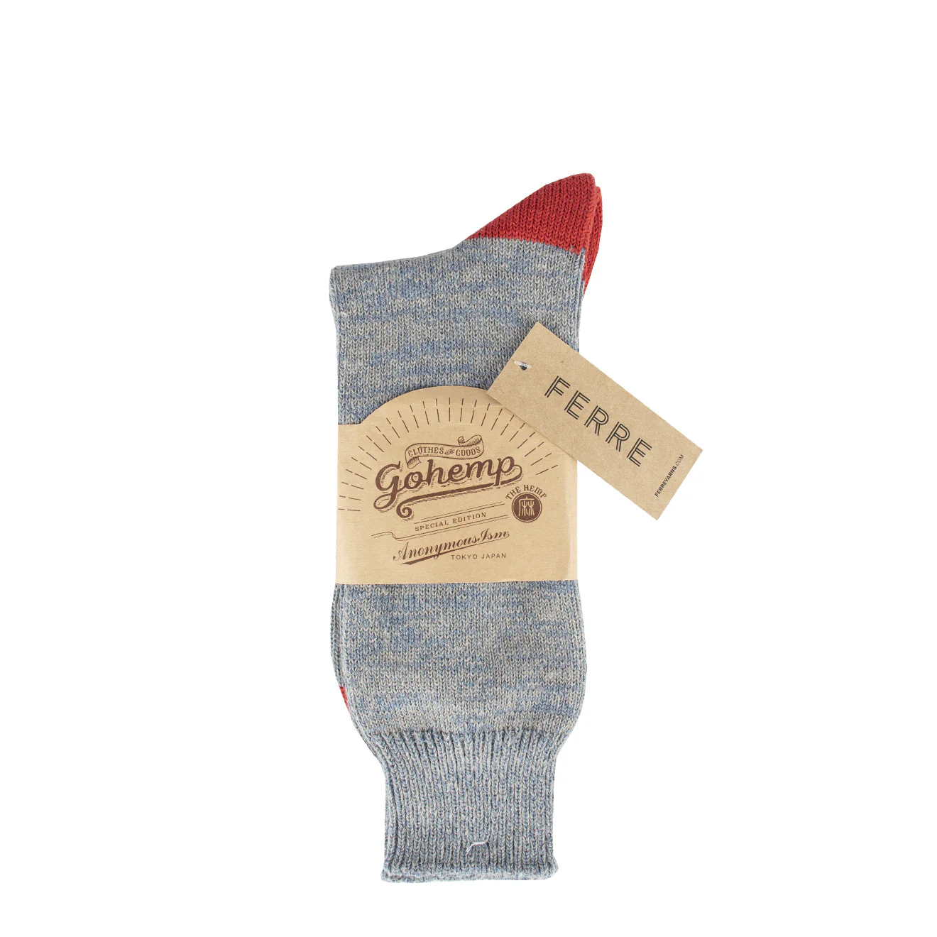 Anonymous Ism Gohemp Embroidery Crew Socks Red - Image 3