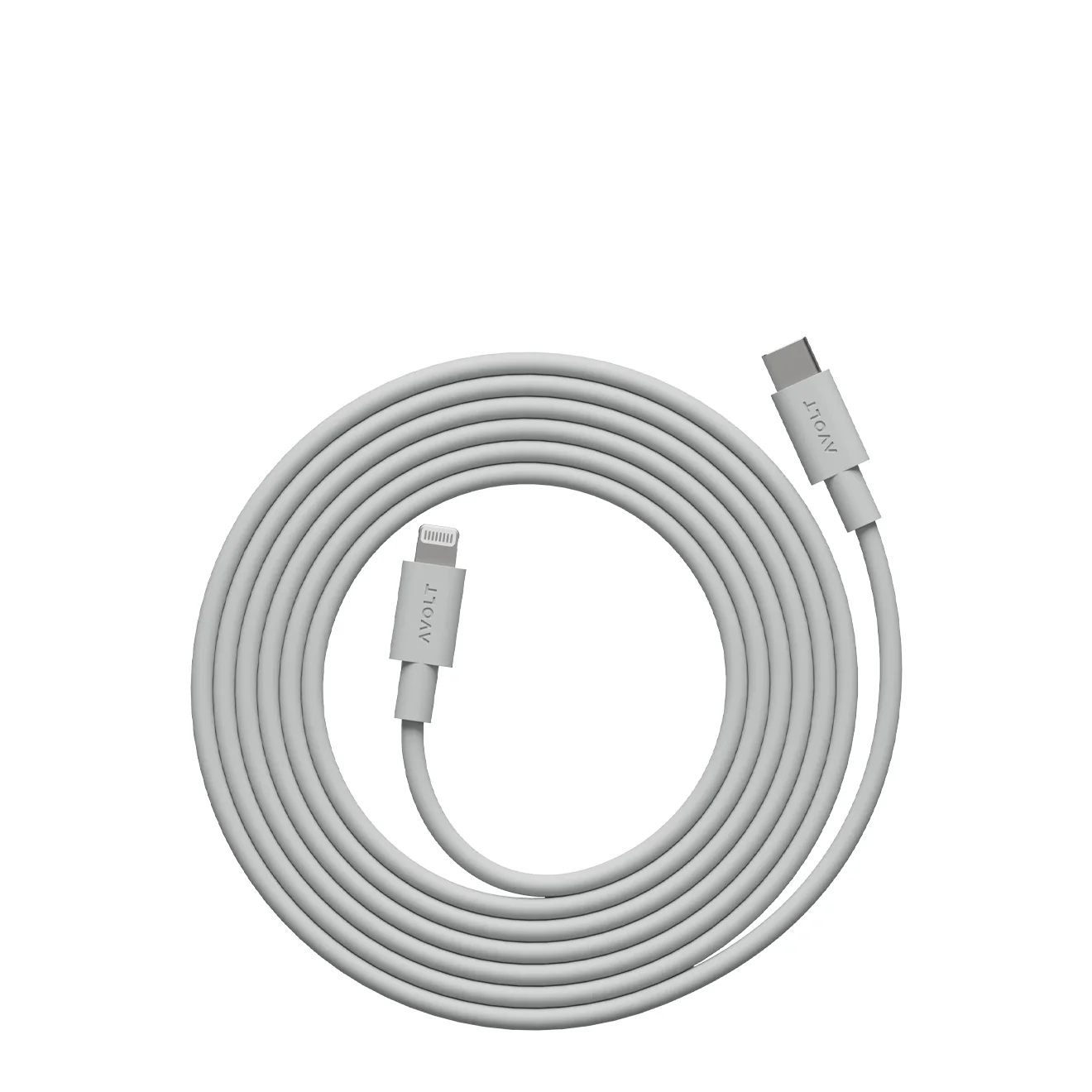 Avolt Cable 1 USB-C to Lightning 2m Gotland Grey