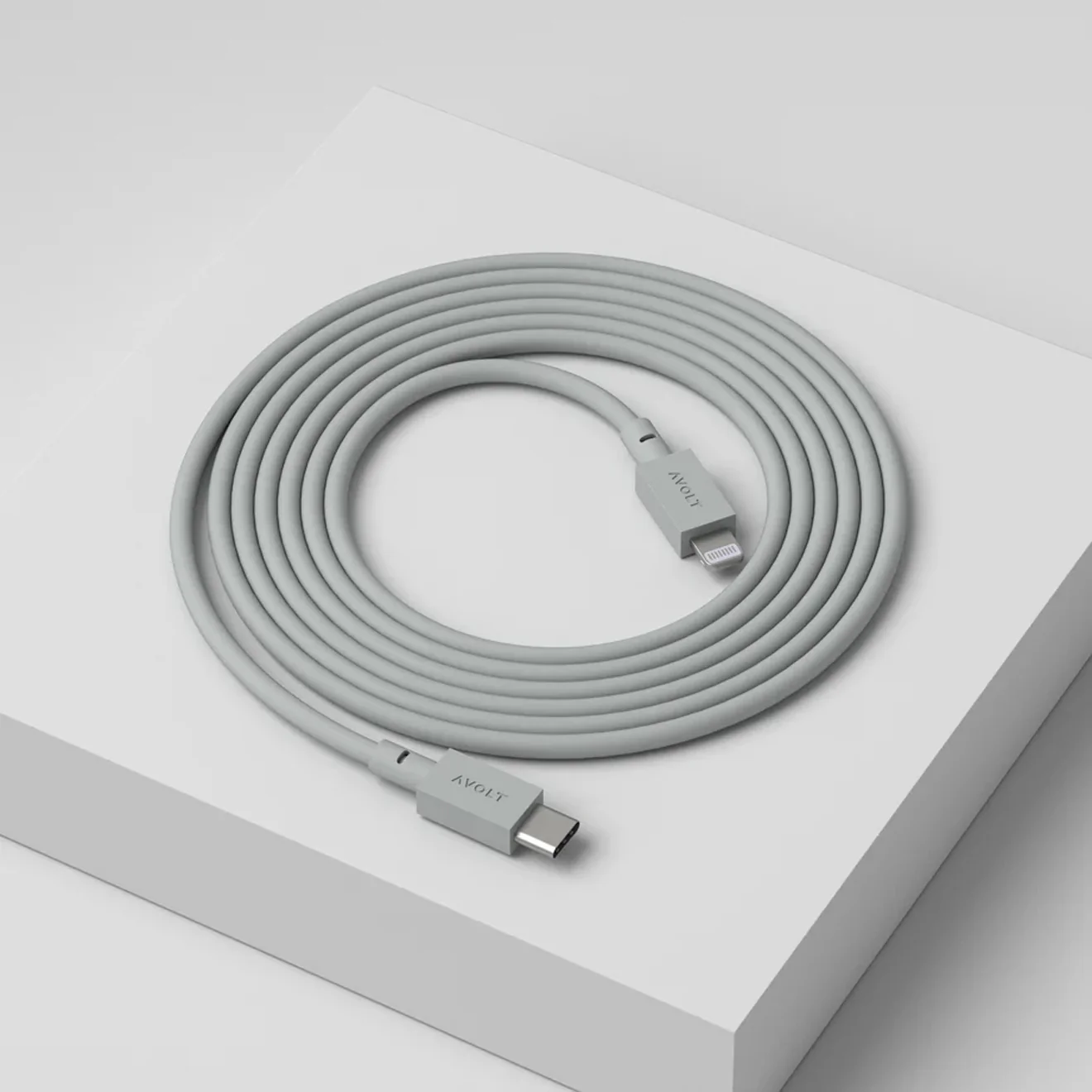 Avolt Cable 1 USB-C to Lightning 2m Gotland Grey - Image 2