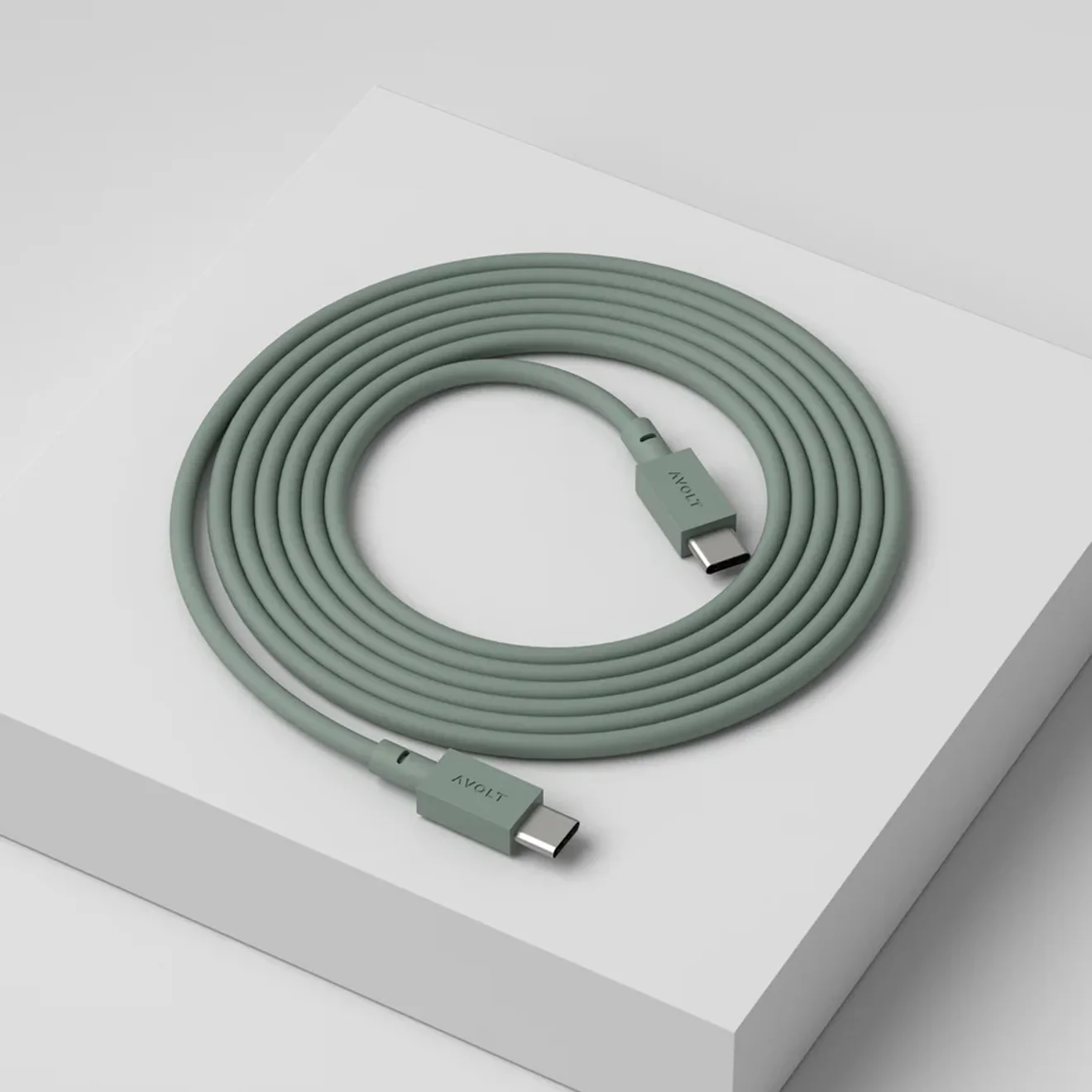 Avolt Cable 1 USB-C to USB-C 2m Oak Green - Image 2