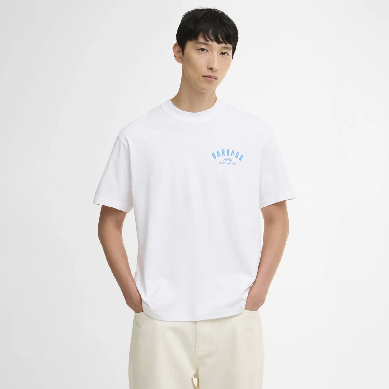 Barbour 1956 Graphic OS T-Shirt White - Image 2