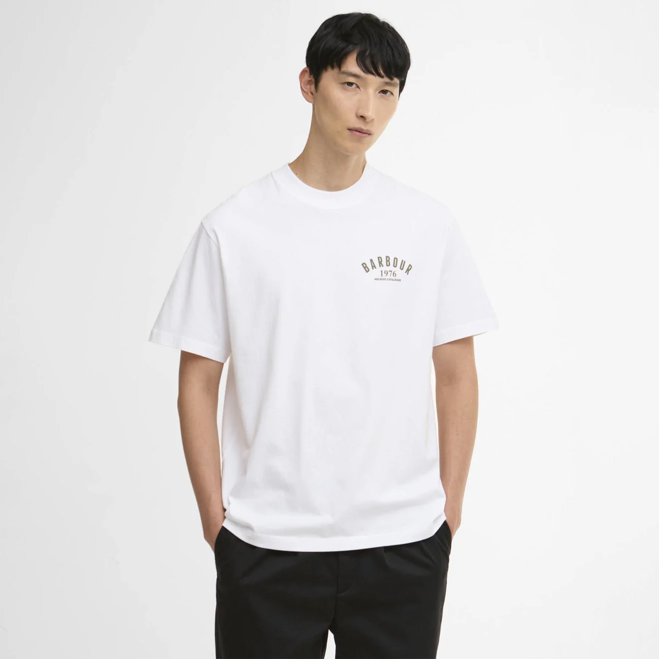 Barbour 1976 Graphic OS T-Shirt White - Image 2