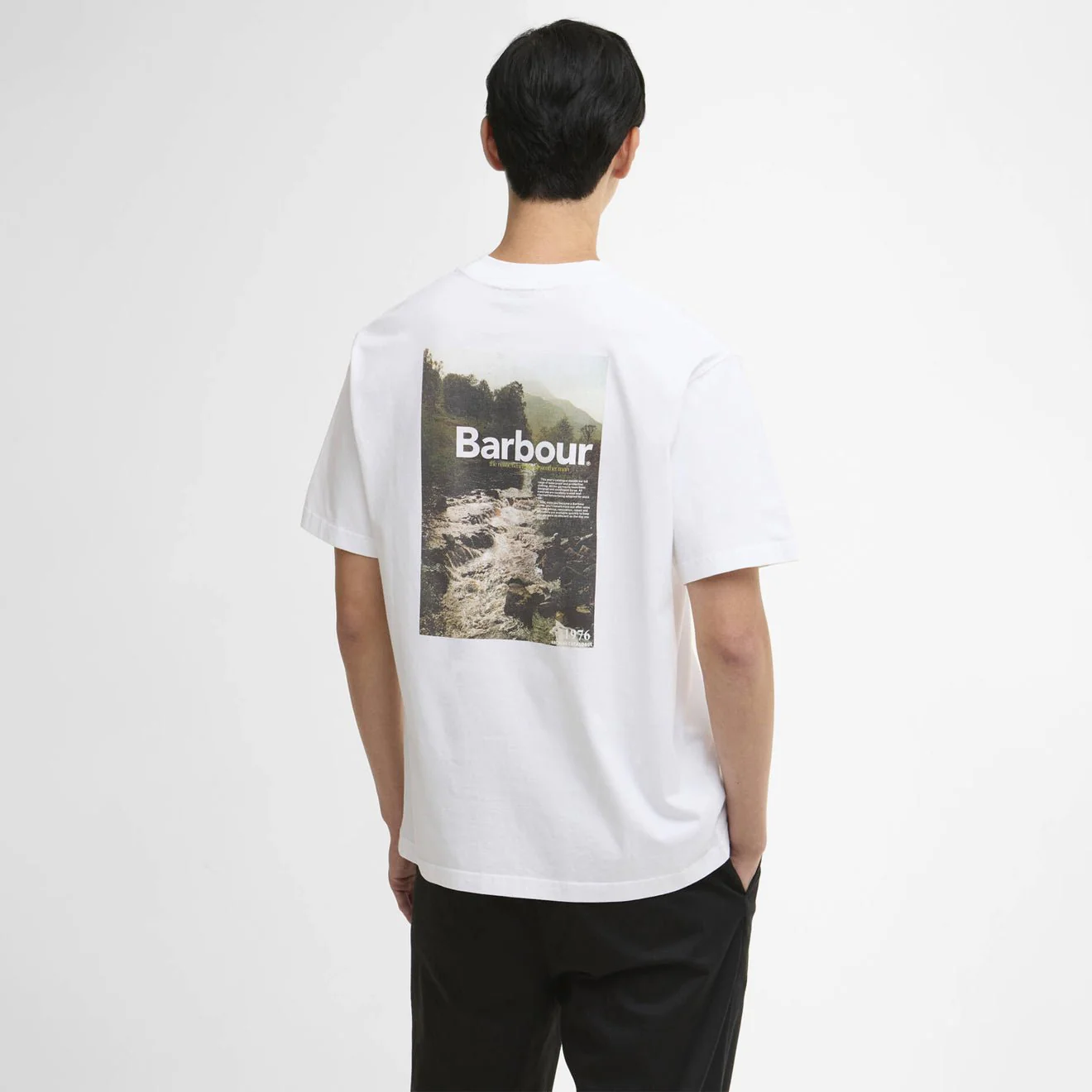 Barbour 1976 Graphic OS T-Shirt White - Image 3