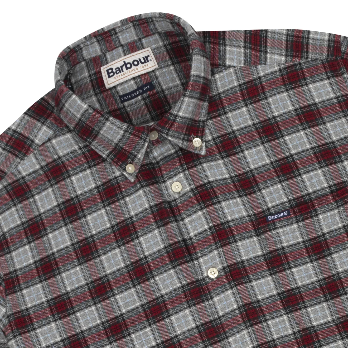 Barbour Alderton Tailored Shirt Grey Marl - Image 3