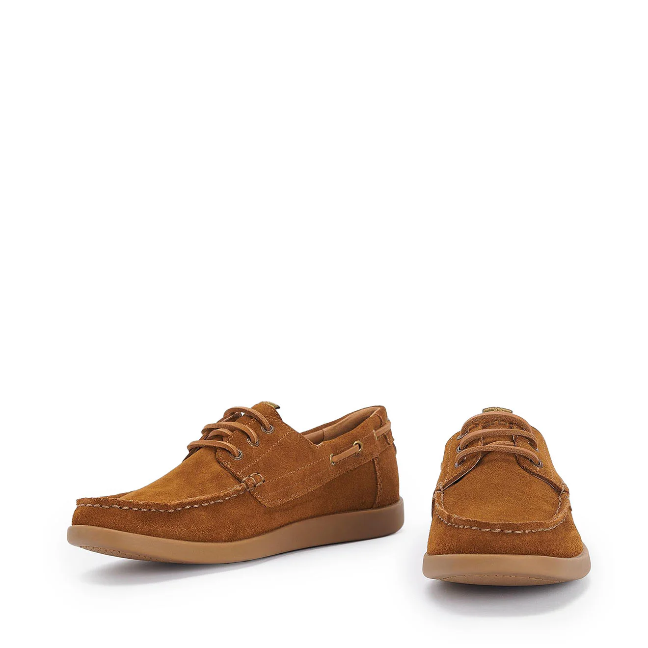 Barbour Armada Boat Shoes Cognac Suede - Image 3