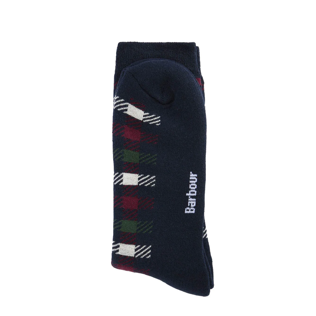 Barbour Barney Boot Sock Navy / Red Green Mix - Image 3