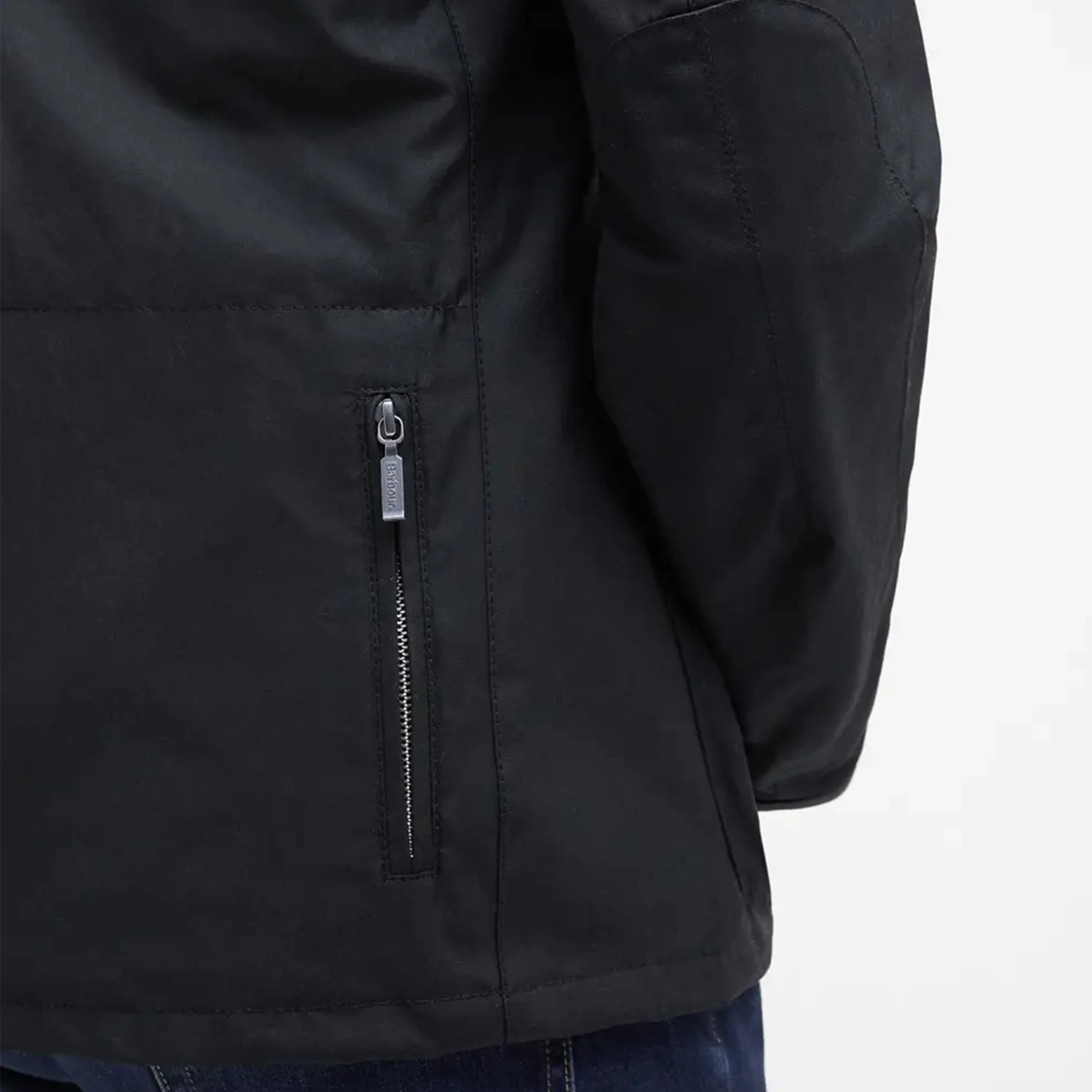Barbour Beacon Sports Wax Jacket Black - Image 5