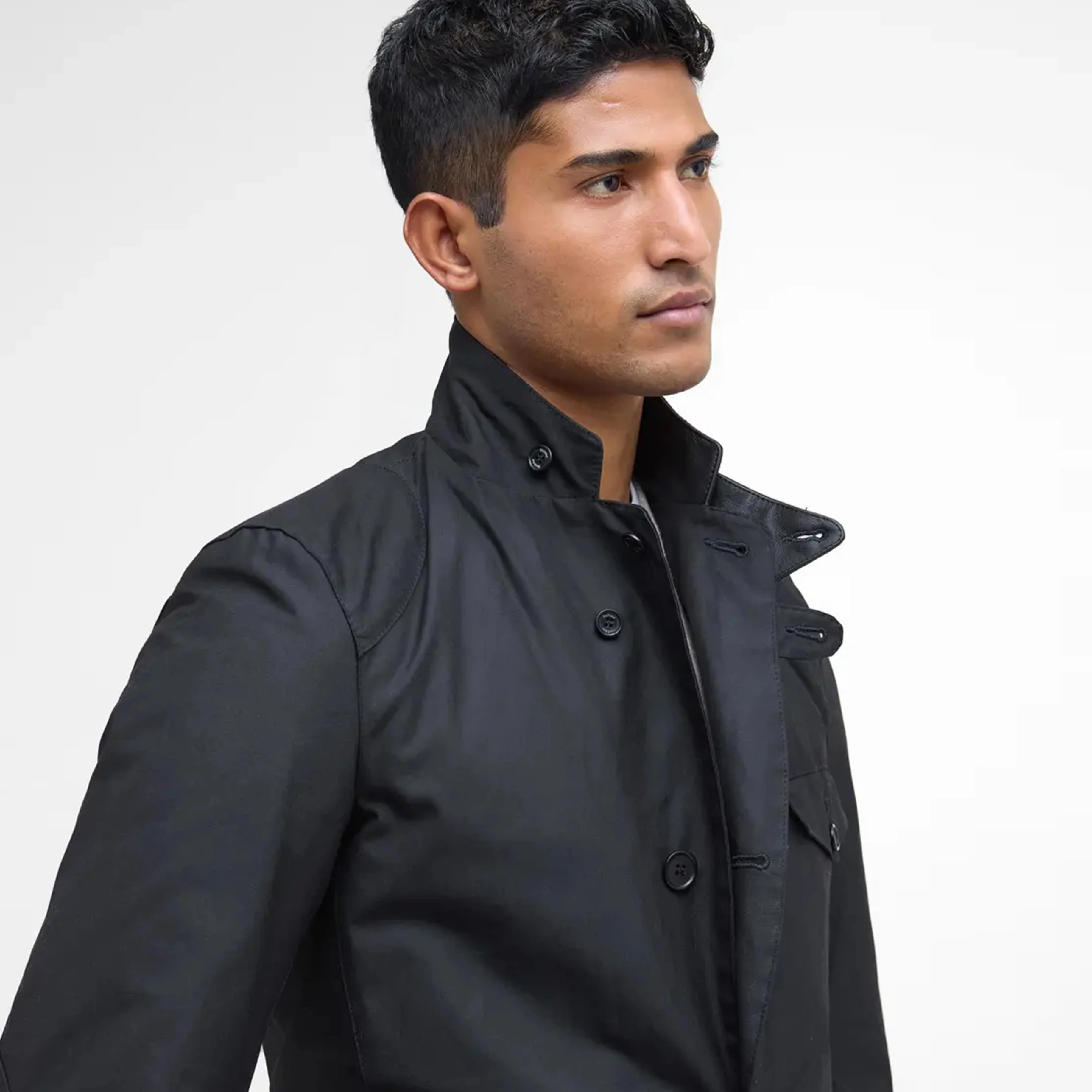 Barbour Beacon Sports Wax Jacket Black - Image 6