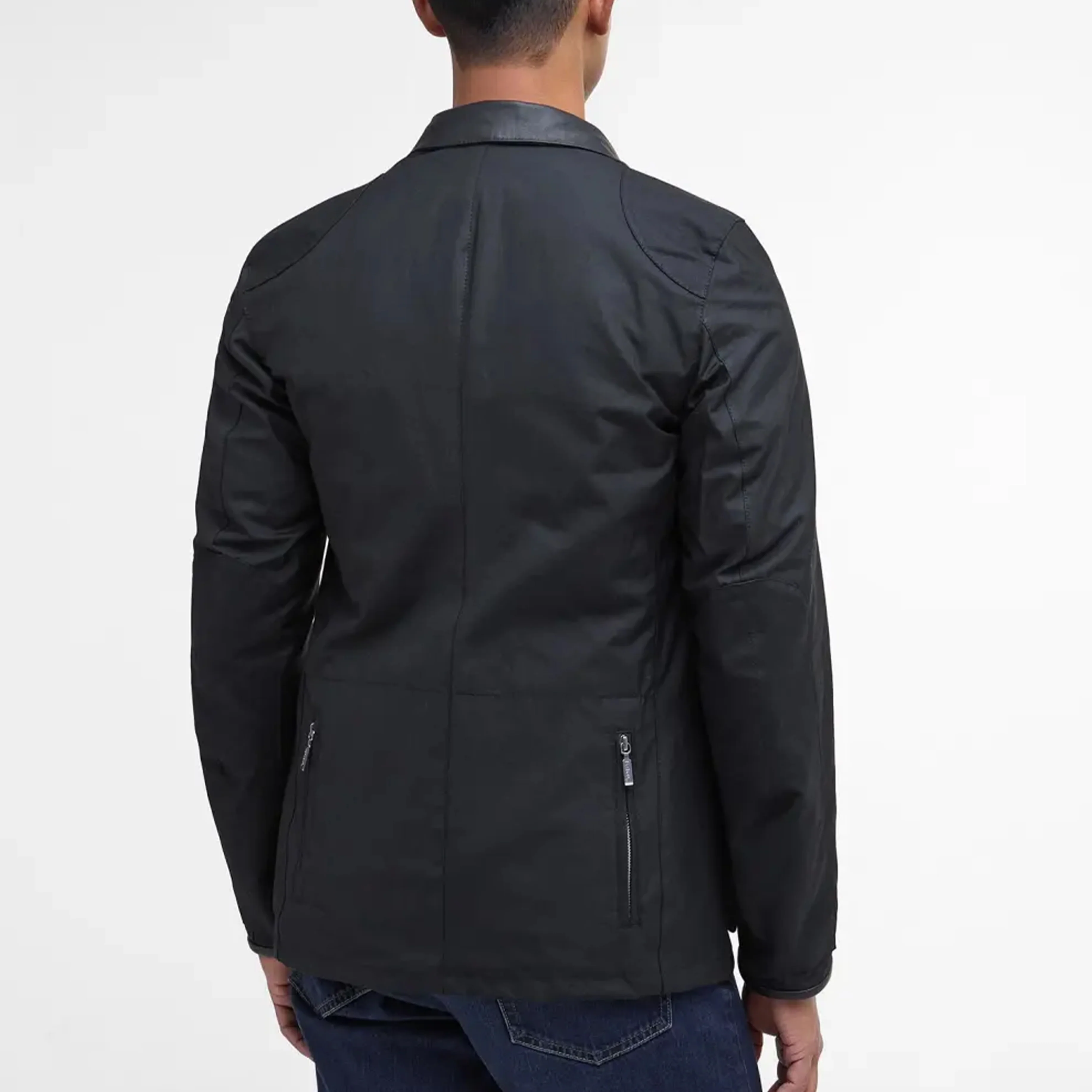 Barbour Beacon Sports Wax Jacket Black - Image 8