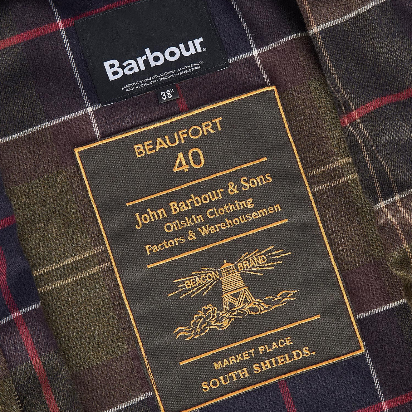 Barbour Beaufort 40 Wax Jacket Navy - Image 3