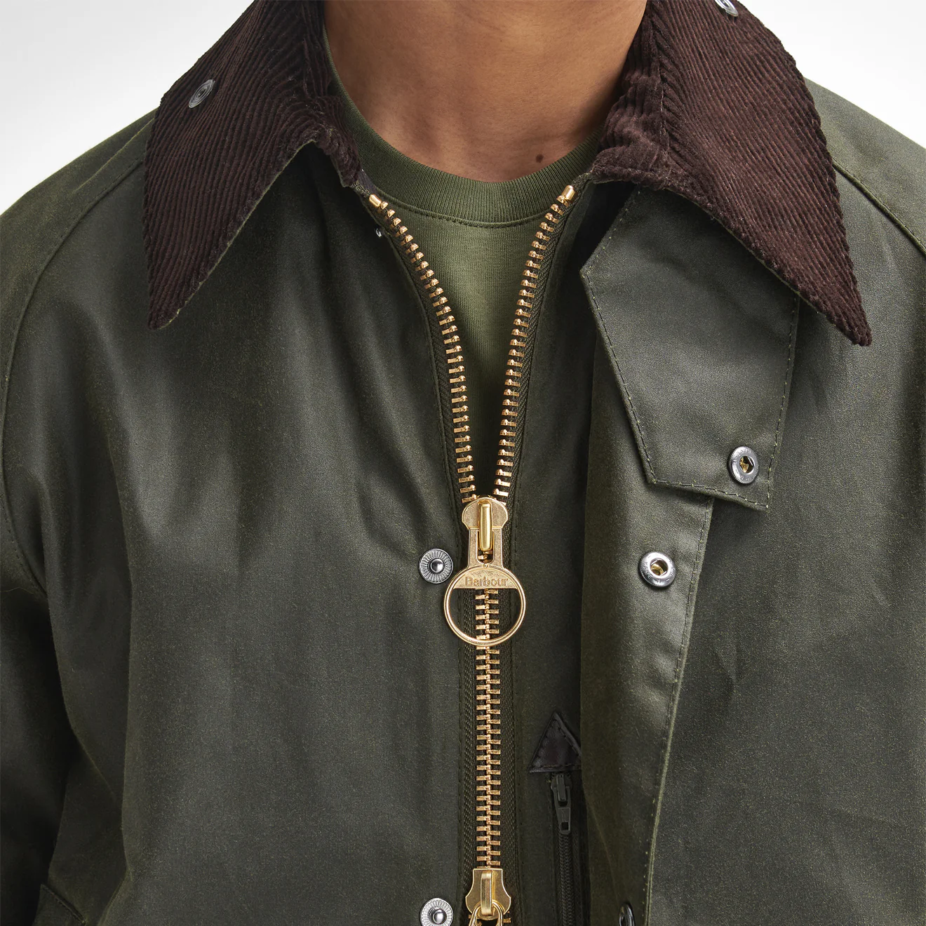 Barbour Beaufort Wax Jacket Archive Olive - Image 3