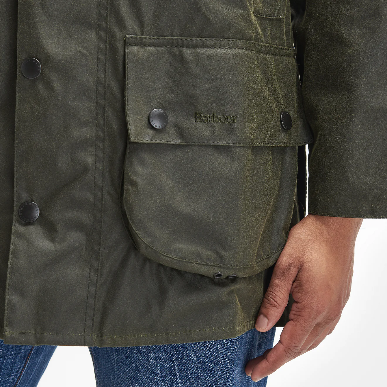 Barbour Beaufort Wax Jacket Archive Olive - Image 6