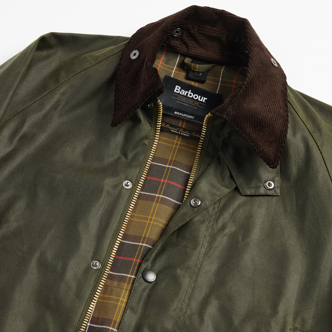 Barbour Beaufort Wax Jacket Archive Olive - Image 7