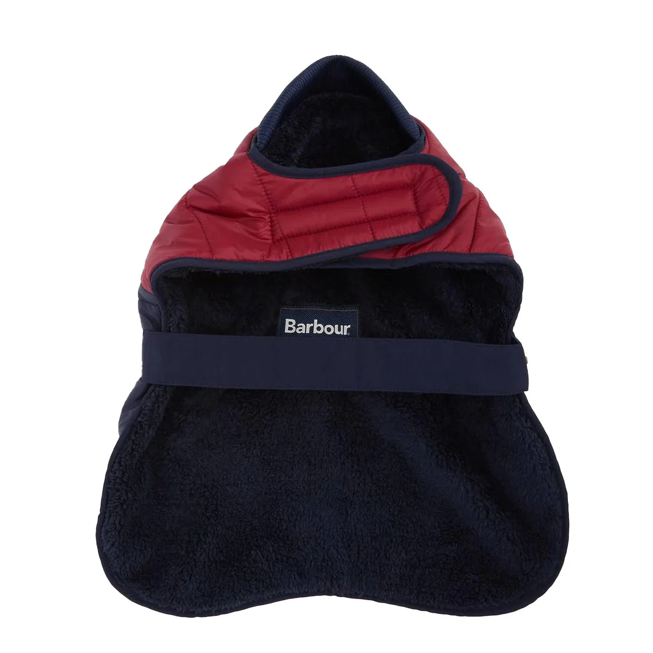 Barbour Brampton Quilted Dog Coat Red/Navy - Image 2