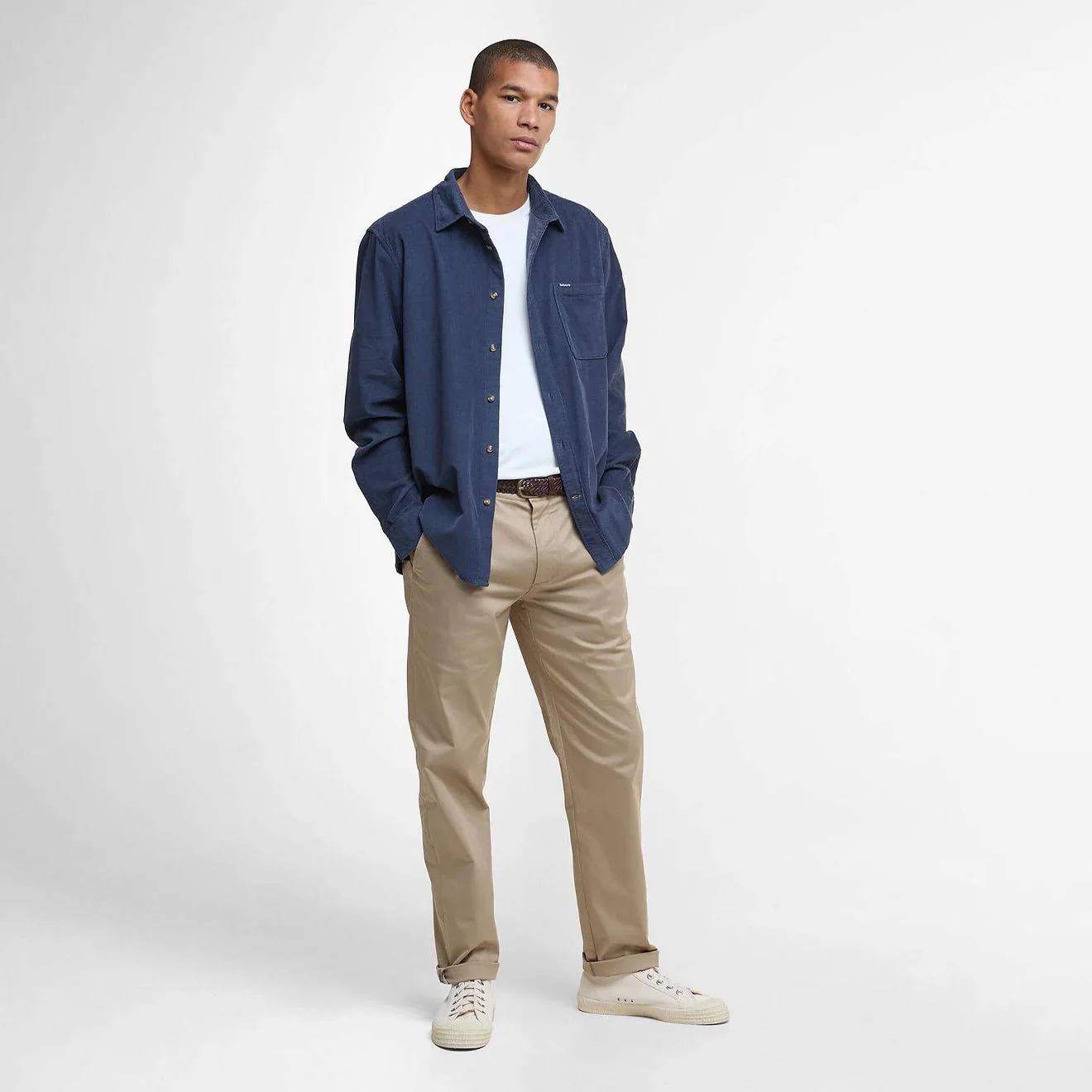 Barbour Bramside Relaxed Cord Shirt Navy - Image 2