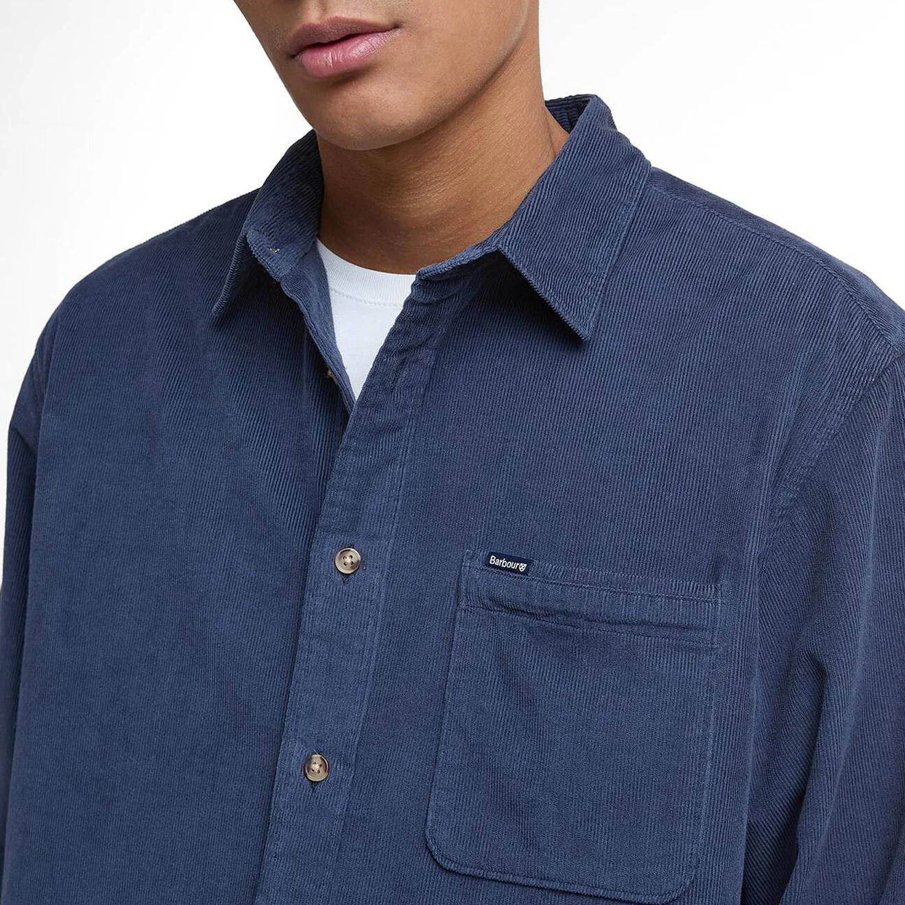 Barbour Bramside Relaxed Cord Shirt Navy - Image 4