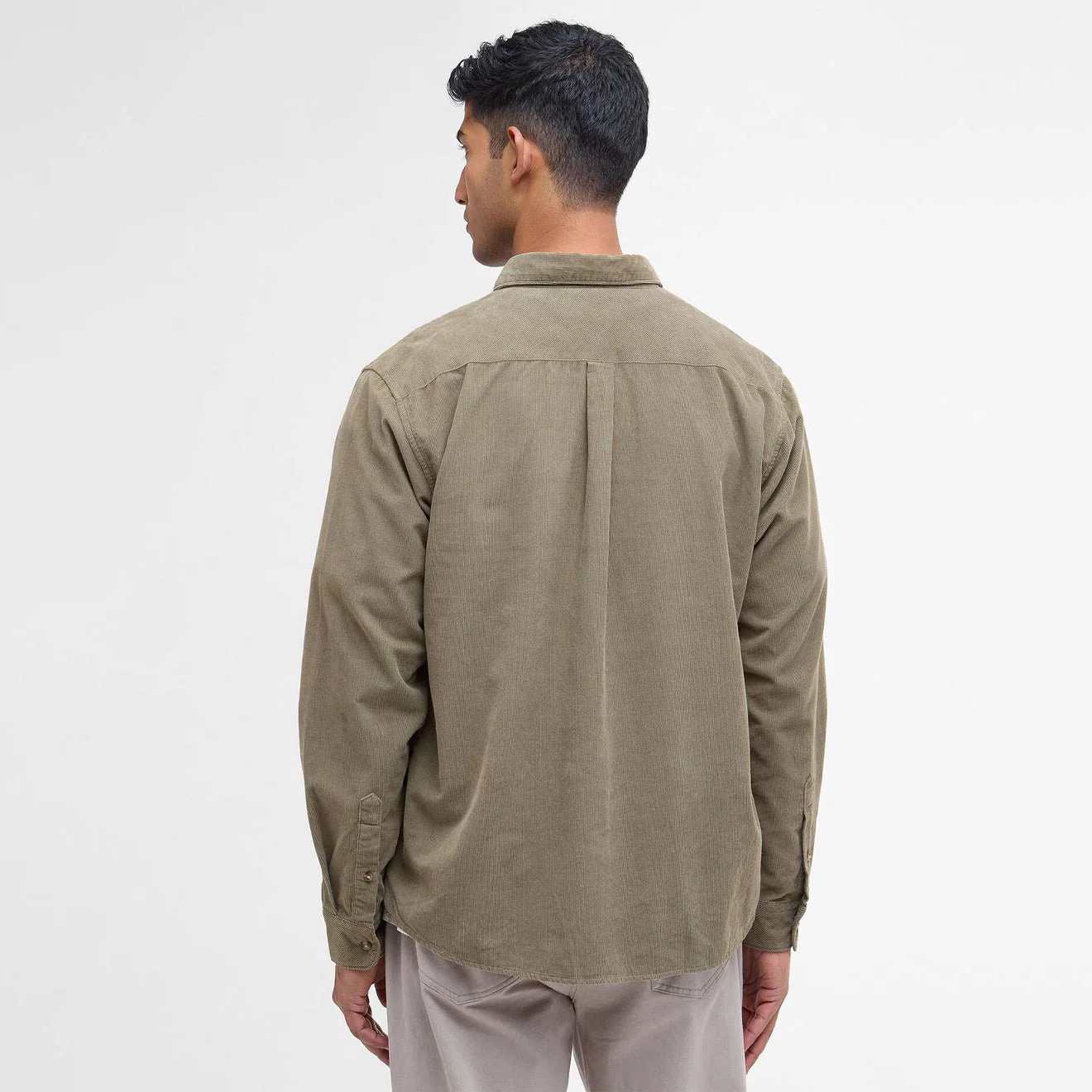 Barbour Bramside Relaxed Cord Shirt Olive - Image 3