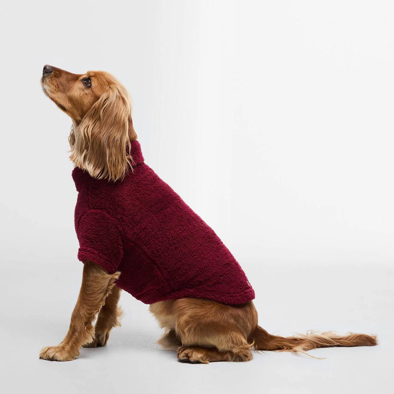 Barbour Brindle Fleece Dog Jumper Red - Image 2
