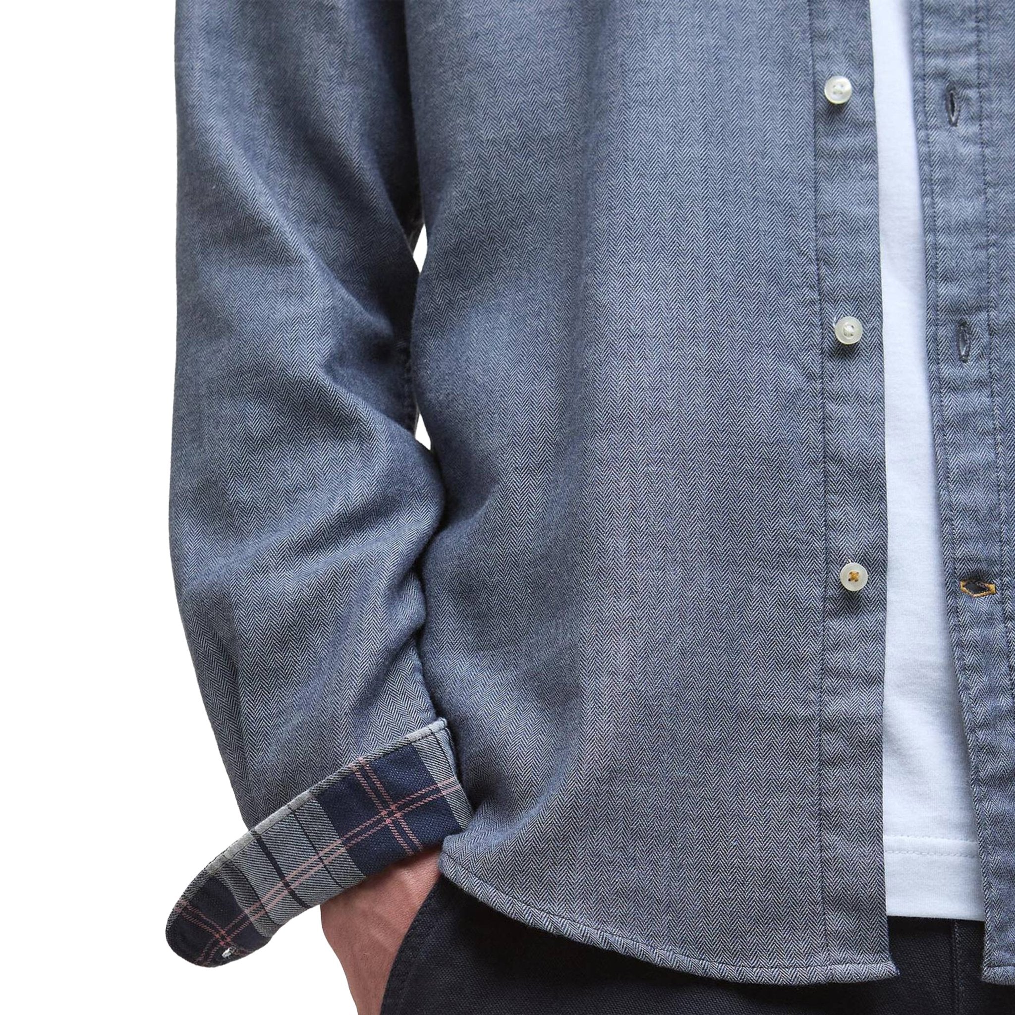 Barbour Buckley Tailored L/S Shirt Dark Navy - Image 4