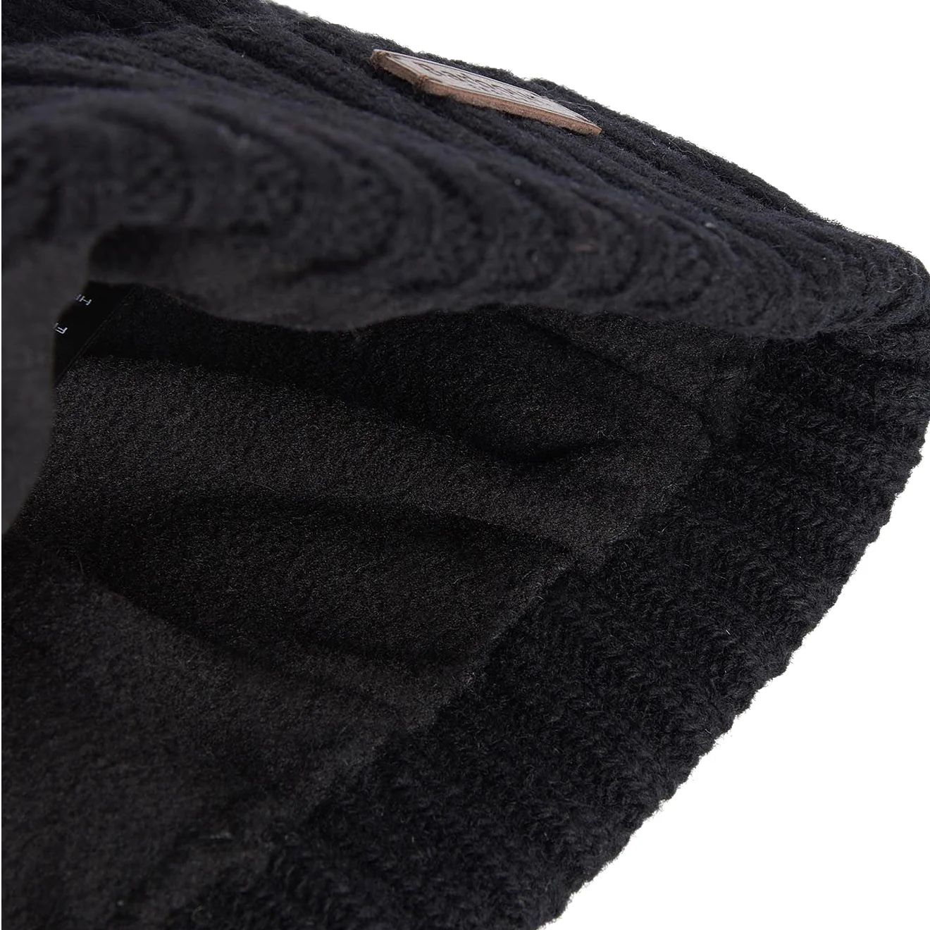 Barbour Carlton Beanie Hat Black - Image 2